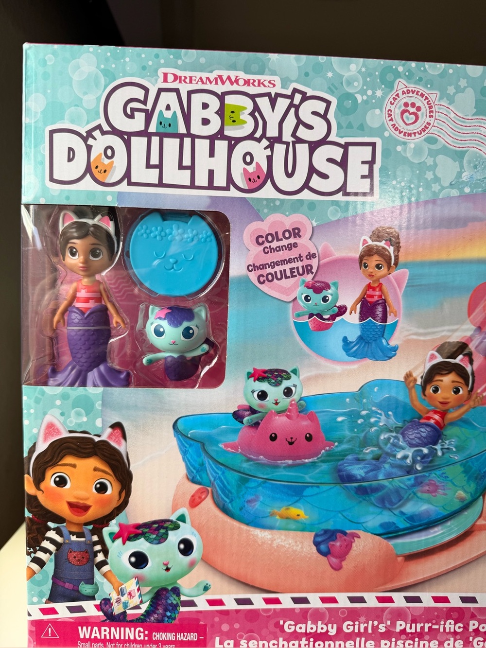 DreamWorks Gabby's Dollhouse Mermaid Playset - Aqua, Purple, Pink
